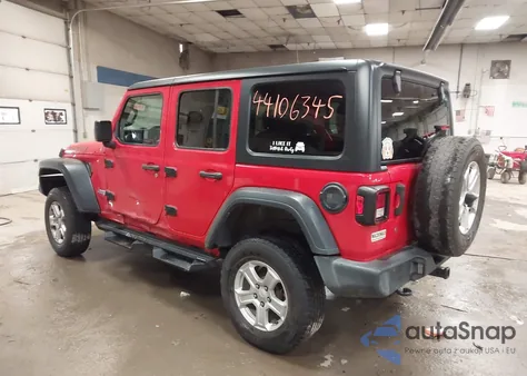 2019 Jeep Wrangler Unlimited Sport S 4X4 z USA, uszkodzony, nr VIN 1C4HJXDN6KW624044